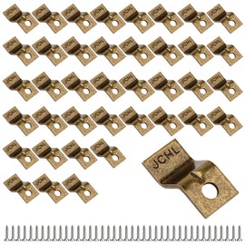 JCHL Table Desk Top Fasteners with Screws Black Heavy Duty Z Table Top Connectors Table Clips/Table Top Brackets, 40 Packs Set (Include 40 Clips and 40 Screws) Bronze-40