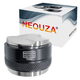 NEOUZA 51mm Coffee Distributor & Tamper 2 in 1, Dual Head Coffee Leveler Fits for 51mm Delonghi Breville Portafilter, Adjustable Depth- Professional Espresso Hand Tampers (Dual-Head Leveler)