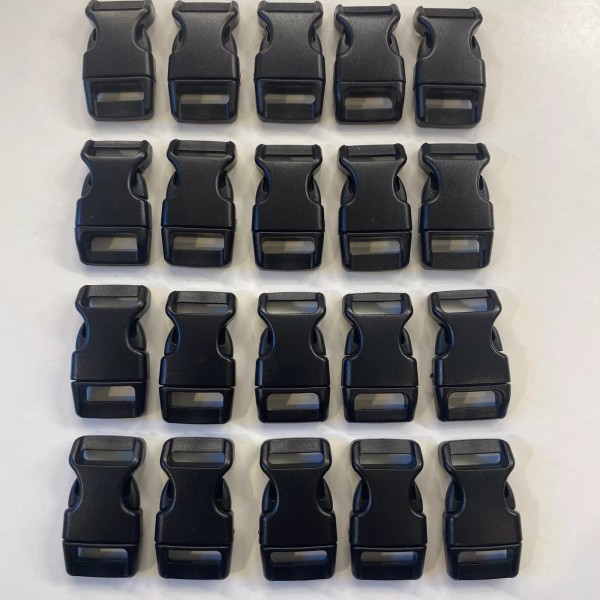 None 5/8 Inch Contoured Side Release Buckles Plastic Buckle Strap