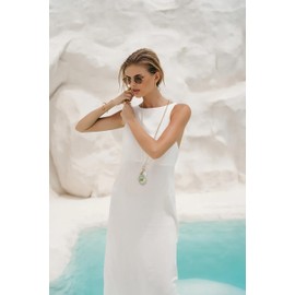 INNERDIVA Daisy Flower Necklace Pressed Dried Flowers Oval Shape Pendant Necklace Fashion Necklace Jewelry