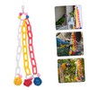 SUPVOX Parrot Hanging Plastic Chain Woven Ball for Birds Molar