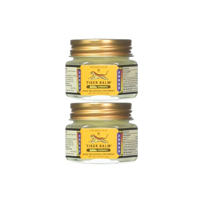 Tiger Balm Ultra Strength Pain Relieving Ointment Non-Staining 18 gm