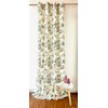 Eyelet Curtain French Country House with Bird Motif, Extra Length