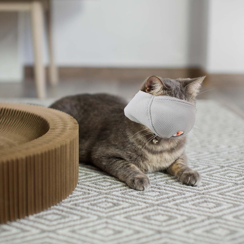 OHCOZZY Cat Muzzle with Breathable Mesh, Muzzle for Cats Prevent