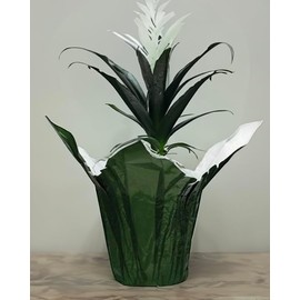 Queen of Wrap Premium 4.5" Pearlizedd Floral foil Plant Pot Covers - 5 Units (Daffodil Yellow)