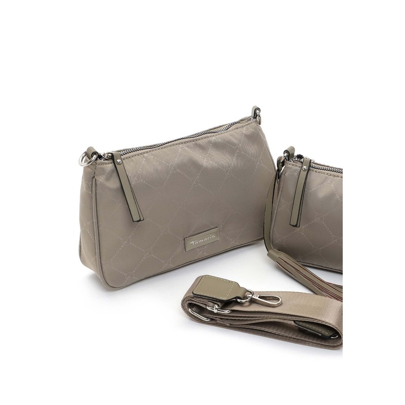 Tamaris TAS Lisa 32381 Women's Shoulder Bag with Print, Khaki