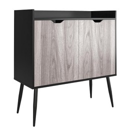 Ameriwood Home Grafton Bar Cabinet, Black Oak