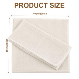 2PCS Cheese Cloths for Straining,Reusable and Washable Cheese Cloths for Straining,Grade 100 Cheesecloth,50X50cm Muslin Cloths for Cooking,Cheese Cloth for Homemade Cheese,Butter,Baking