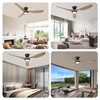 TALOYA 52 inch Ceiling Fans with Lights Remote Control, Modern