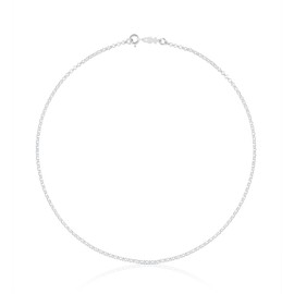 TOUS Gargantilla de Plata de Primera Ley para Mujer con Anillas Redondas, 40 cm de Largo, Plata de Ley 925, Clásica y Atemporal, Colección Chain