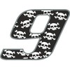 Holographic Racing Number Skulls 9, Medium
