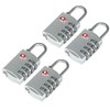 DonDon Travel Luagge Lock Set 4 Pieces TSA Approved 4