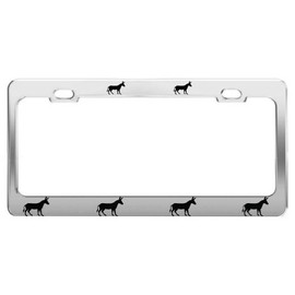 Product Express Donkey Animal Pictures Funny Chrome Steel License Plate Frame TAG Holder