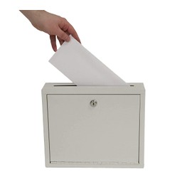 Adir Corp. Multi Purpose Deluxe Steel Donation Box - Drop Box (10" x 3" x 12")