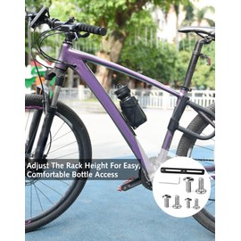 Bike Bottle Cage Adapter, Bicycle Bottle B-RAD Mounting Base Aluminum Alloy Adjustable Alt Position Cage Mounts Water Bottle Cage Mount Brackets for Road Mountain Bike With 6pcs Screws and 1 Screwdri