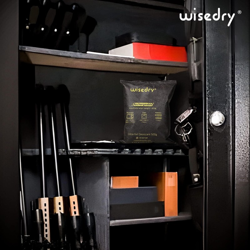 wisedry 4 x 500 Grams [4.4 lbs] Rechargeable Silica Gel