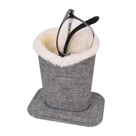 Bleiou Pack of 2 Soft Plush Lined Eyeglasses Holder Stand Protective Glasses Holder Stand (Style L)