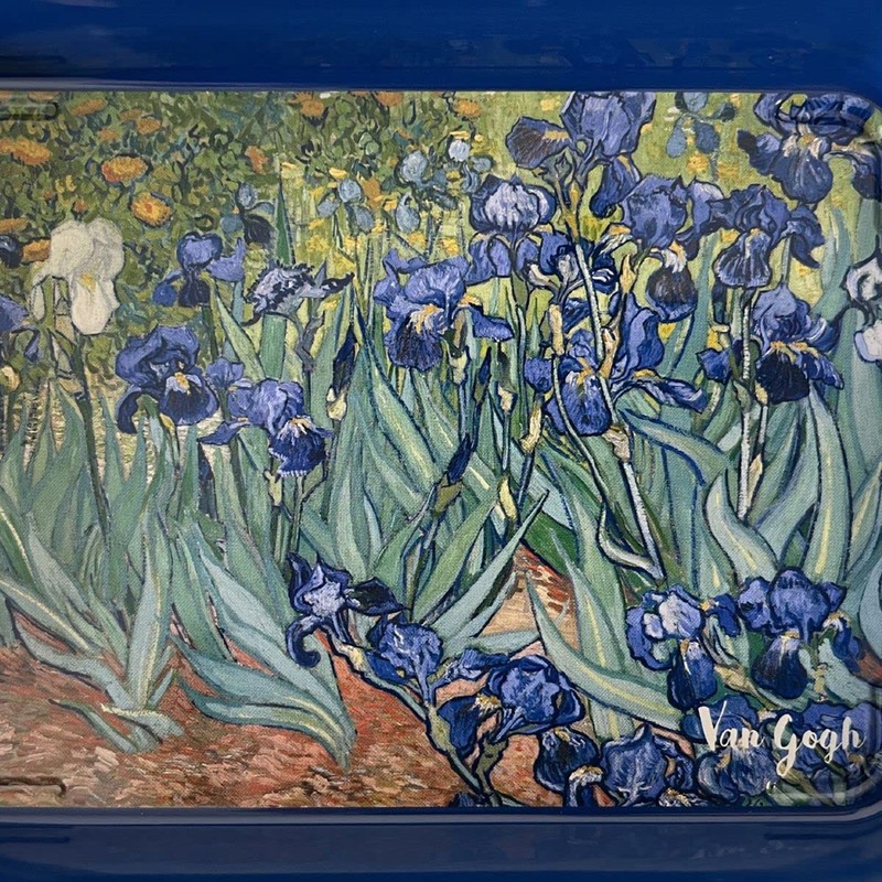 Van Gogh Iris Metal Pocket Empty, 21 x 14 x