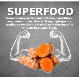 100% Gourmet Organic Turmeric Root Powder, Fresh Curcumin Ground Powder, Turmeric Superfood, Vegan, Gluten Free, Non GMO, No Additives, Turmeric for Healthy Recipes and Beverage, No Artificial Color and Flavor ,