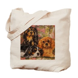 CafePress Cavalier King Charles Spaniel Natural Canvas Tote Bag, Reusable Shopping Bag