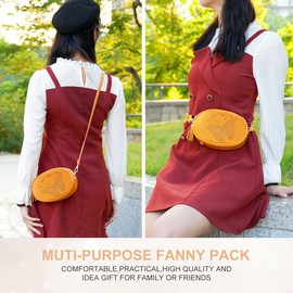 APHISON Fanny Pack for Women White Crossbody Everywhere Belt Bag Traveling Bag with 2 Adjustable Straps, Bum sling bag Fashion Waist Pack Outdoors,Workout,Casual,Running,Hiking,Cycling - BROWN