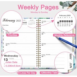 Planner2025, 2025 Schedule Planner, January 2025-December 2025 Hardcover Weekly Planner Monthly Planner, Double Wire Spiral Bound Thick Paper Hardcover Planner, January 2025-December 2025Hardcover Weekly Planner Monthly Planner.