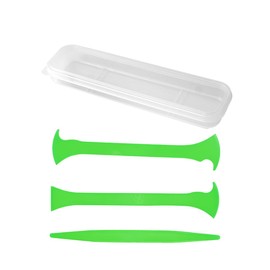 CGEAMDY 3 Pieces Car Film Installation Tool, Car Wrapping Micro Squeegee Set, Window Film Installation Kit, Vinyl Wrap Tool Kit, Wrapping Squeegee (Green)