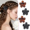 MOTIBACK 4PCS Flower Hair Claw Clips for Women, Hibiscus &