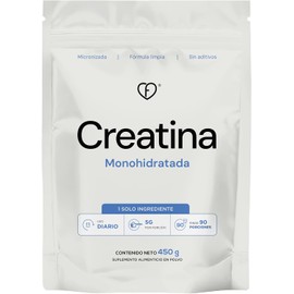 CARO FIT Creatina Monohidratada 100% Pura Sin Sabor, Vegana, Sin Azúcar 90 Porciones de 5g Solo 1 Ingrediente Para Energía, Fuerza y Recuperación Muscular - 450g