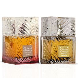 Lattafa Khamrah Qahwa & Khamrah Dukhan EDP Sprays 100ML (3.4 OZ) by Lattafa  (Bundle)