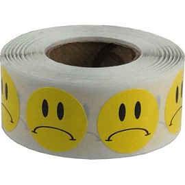 Pegatinas amarillas con lunares fruncidos | 19 mm 0.75 pulgadas redondas | Paquete de 500