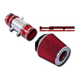 High Performance Parts Short Ram Air Intake Kit & Red Filter Combo Compatible for Nissan 99-04 Frontier / Xterra V6 & Supercharged