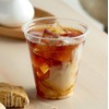 12OZ Disposable Pet Cold Clear Cups with Flat Lids Lids