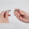 Quick Release Detachable Pull Apart Keychain Key Rings Clip Double
