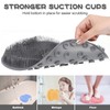 Fußbürste Fußwäscher Dusche Fußmassagegerät,Silikon Dusch Rückenschrubber,Massage Pad mit Rutschfesten Saugnäpfen
