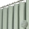 BTTN 78 Inch Long Shower Curtain, Linen Textured Thick Weighted