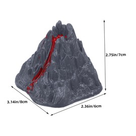 SUPVOX 6pcs Realistic Plastic Volcano Models for Aquarium Decor Educational Sandbox Engaging Micro Landscape Adornments Safe and Lava Figurines for Creative Play