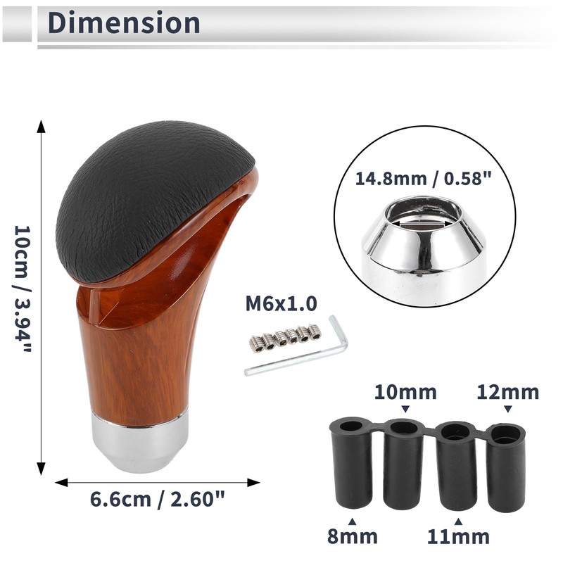 RATCHROLL Universal Gear Shift Knob Faux Leather Stick Shifter Lever