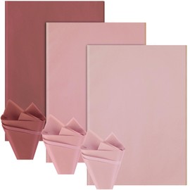 90 Sheets Dusty Pink Gift Tissue Paper, 14'' x 20'' Gradient Charcoal Pink Color Assorted Gift Wrapping Tissue for Wedding Birthday Decor Baby Shower Valentine Presents Packaging