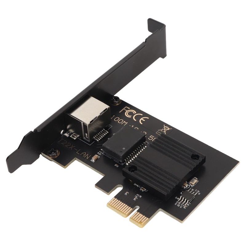 PCIe Network Card 10/100/1000/2500Mbps Gold Plated Pin Aluminium Alloy Gigabit