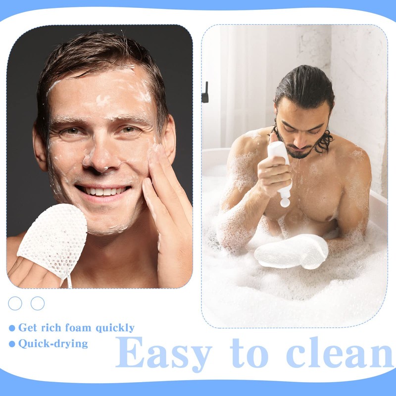 Vesici 2 Pcs Honeycomb Exfoliating Glove Set Exfoliating Bath Mitt