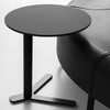 GRPDMDM C-Shaped Metal Side Table, Space Saving Round End Table