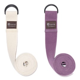 Suria Yoga Strap, Yoga Belt, Yoga Goods, Pose Aid, Anti-Slip, Stable, Convenient to Carry, Exercise, Fitness, Muscle Training, Core Stretching, Training, Unisex, Purple