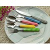 Exzact 20 Piece Stainless Steel Checked Handles Cutlery Set Dishwasher