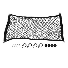 TUCKBOLD Car Boot Cargo Net Multifunctional | Car Storage Net Large Capacity Car Storage Mesh Bag Organiser for Campervans Truck Black 31.50"x23.62" 1 Set