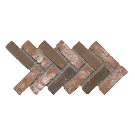 MSI Noble Red 12.5 in. x 25.5 in. Clay Brick Herringbone Floor Tile, Brick Wall Tile For Bathroom, Kitchen Backsplash, Accent Wall Tile, And Shower Wall Tile