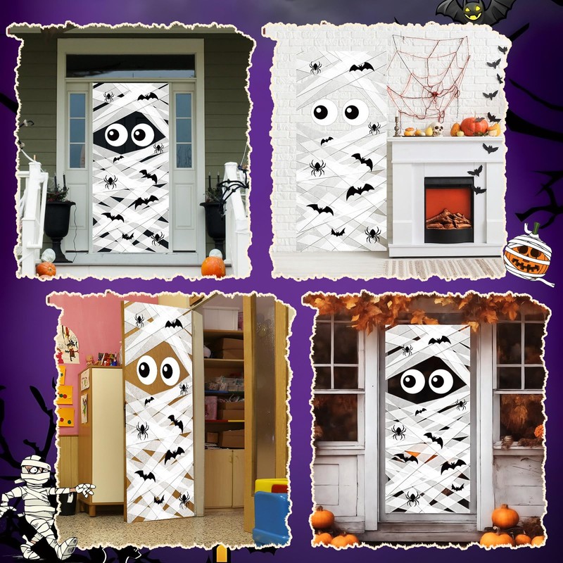 Epakh 6 Rolls Halloween Door Decorations, Mummy Decorating Kit
