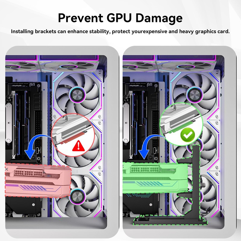 GPU Support Bracket, GSCOLER Dual Mode Graphics Card Support, 35-120mm