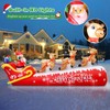 FunFanso 12FT Christmas Inflatable Santa Claus on Sleigh with 3