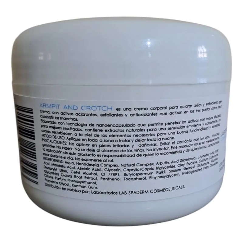 Crema Aclarante De Axilas Y Entrepiernas 240 Gr.